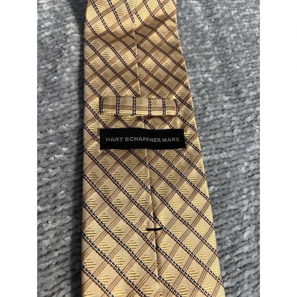 HART SCHAFFNER MARX Men's Silk Necktie's Set Of 2  USA hand Tailored (t6)